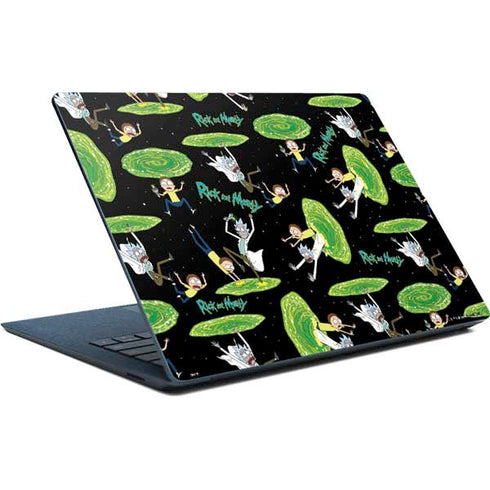 Adult Swim Rick and Morty Portal Pattern Surface Laptop Skin